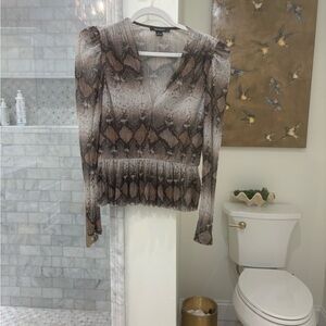 Sabina Musayev snakeskin top
